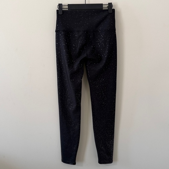 Peloton Sparkle Flex Leggings Black Silver Sparkle Gunmetal Flecks Size Medium - Picture 6 of 9